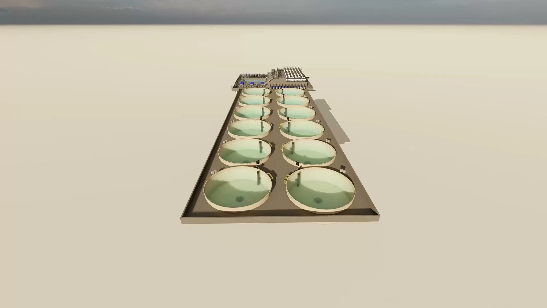 3D render of a RAS site designed around salmon biology